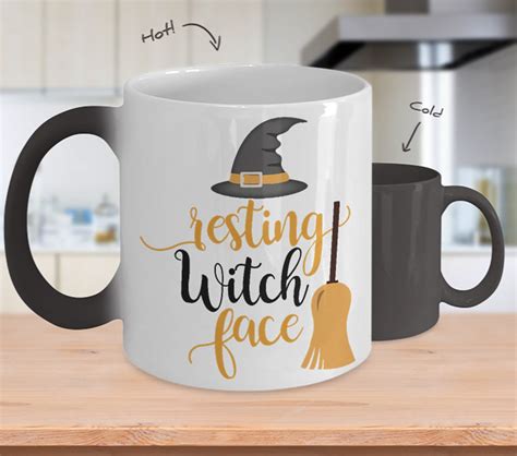 Resting enchanting witch face mug